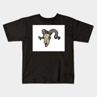 Petrified Ram Skull Kids T-Shirt